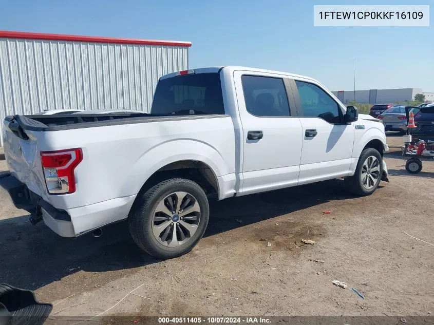 2019 Ford F-150 Xl VIN: 1FTEW1CP0KKF16109 Lot: 40511405