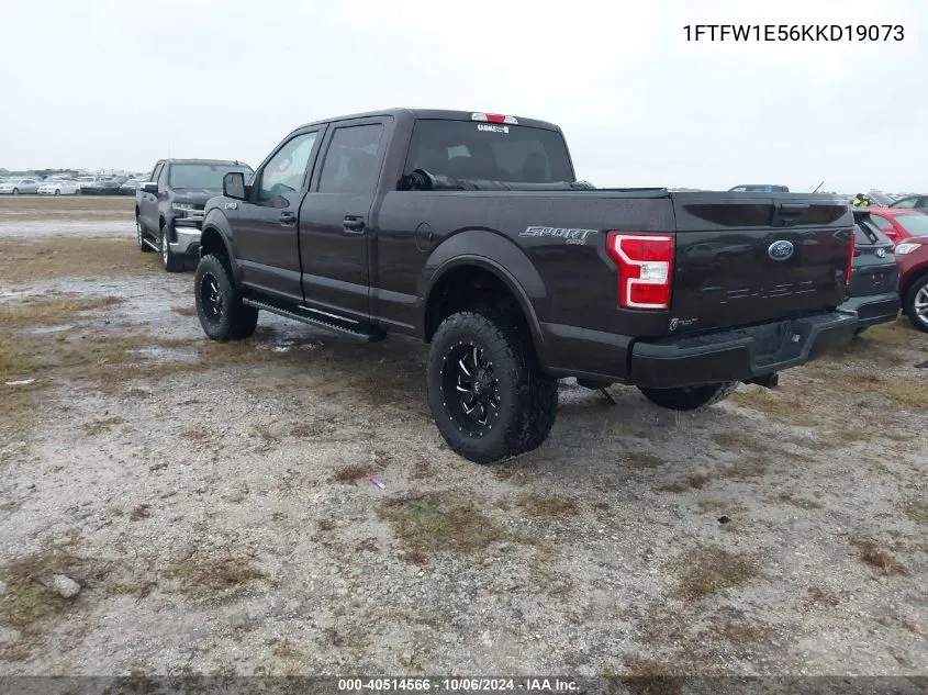 2019 Ford F-150 Xlt VIN: 1FTFW1E56KKD19073 Lot: 40514566