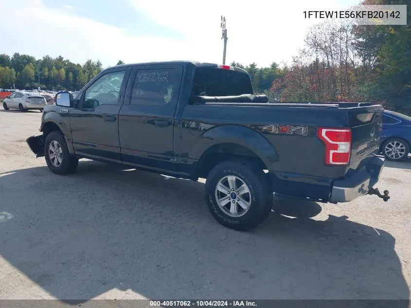 2019 Ford F-150 Xlt VIN: 1FTEW1E56KFB20142 Lot: 40517062