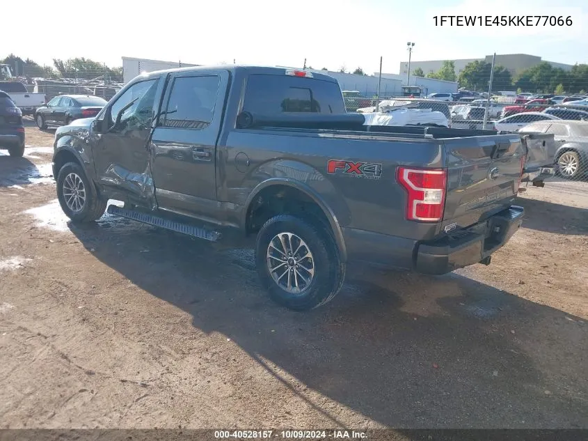 2019 Ford F150 Supercrew VIN: 1FTEW1E45KKE77066 Lot: 40528157