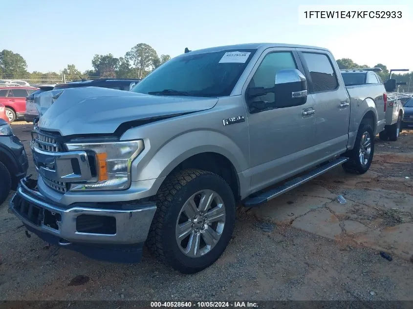 2019 Ford F-150 Xlt VIN: 1FTEW1E47KFC52933 Lot: 40528640