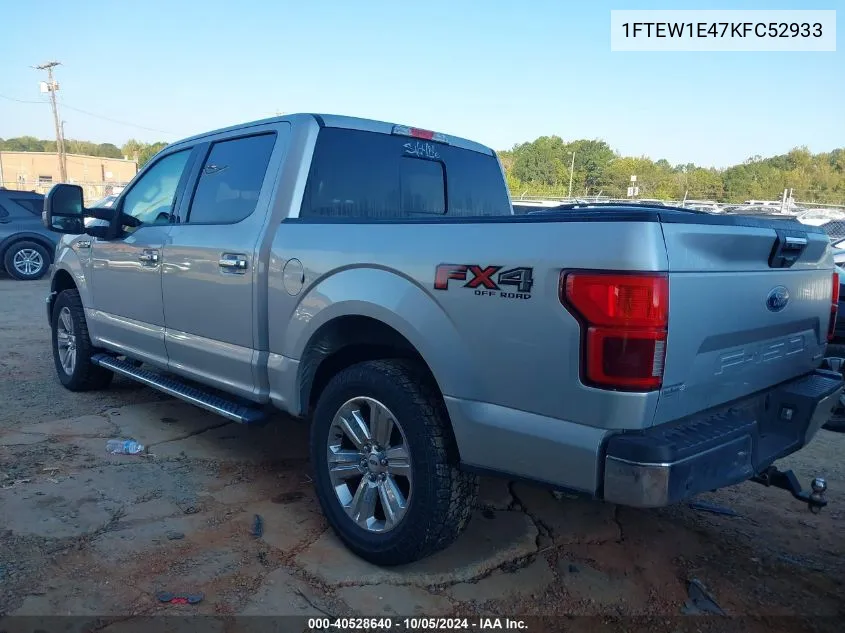 2019 Ford F-150 Xlt VIN: 1FTEW1E47KFC52933 Lot: 40528640