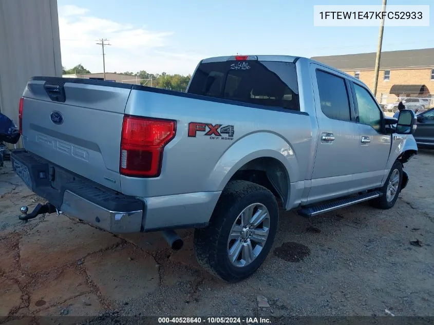 2019 Ford F-150 Xlt VIN: 1FTEW1E47KFC52933 Lot: 40528640