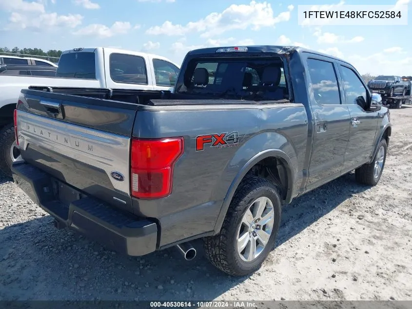 2019 Ford F-150 Platinum VIN: 1FTEW1E48KFC52584 Lot: 40530614