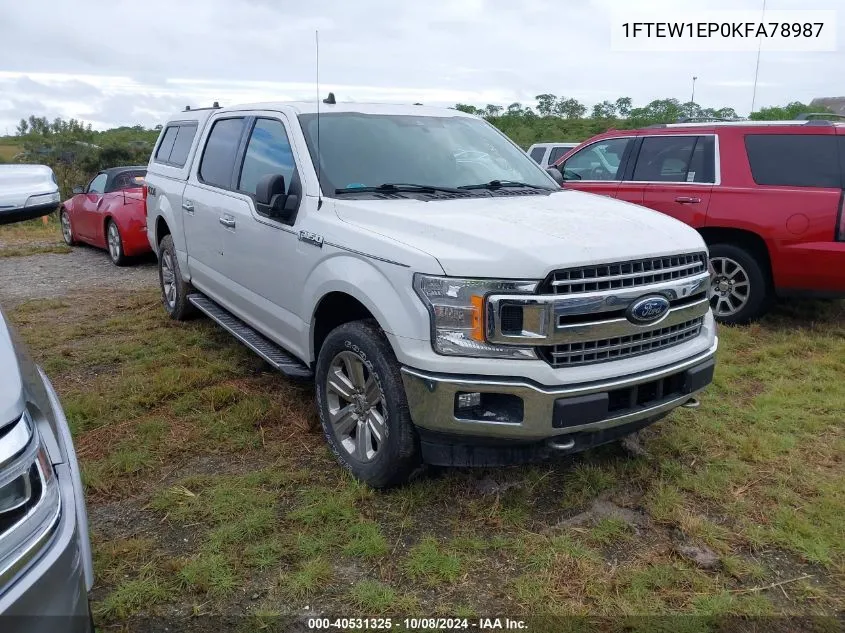 2019 Ford F150 Supercrew VIN: 1FTEW1EP0KFA78987 Lot: 40531325