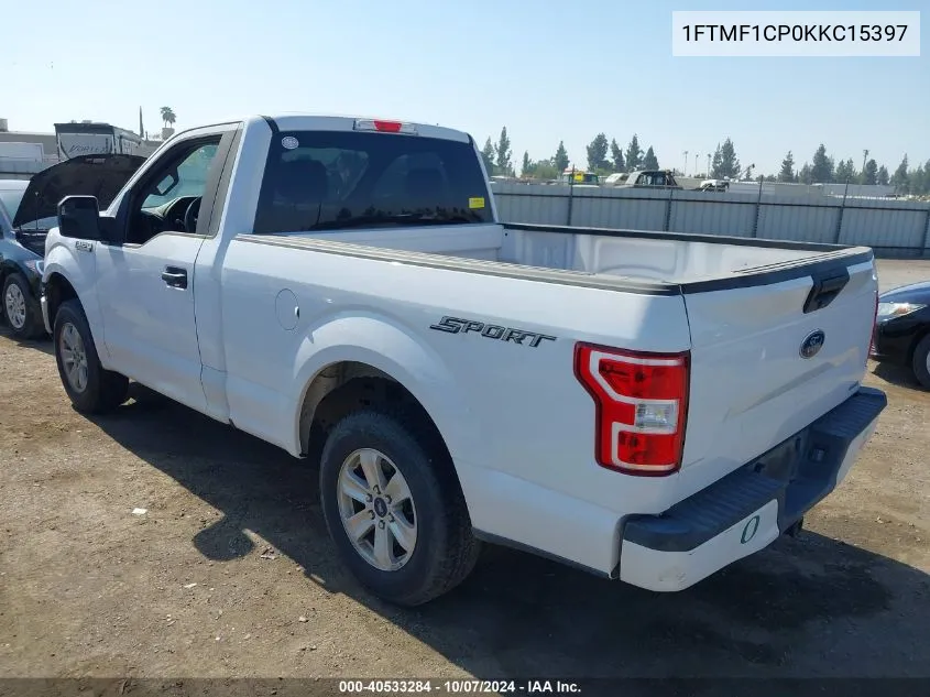 2019 Ford F-150 Xl VIN: 1FTMF1CP0KKC15397 Lot: 40533284