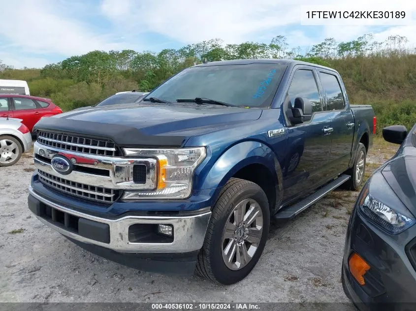 2019 Ford F-150 Xlt VIN: 1FTEW1C42KKE30189 Lot: 40536102