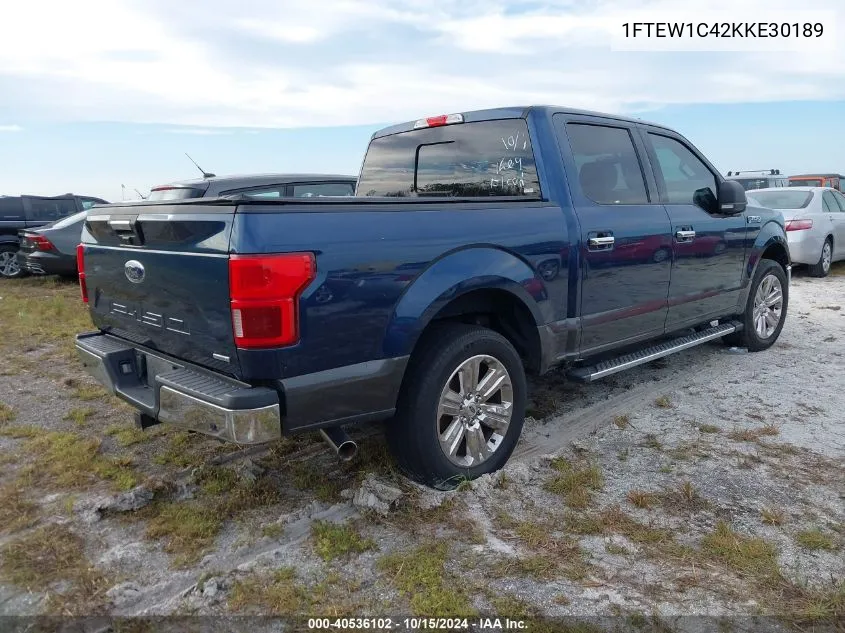 2019 Ford F-150 Xlt VIN: 1FTEW1C42KKE30189 Lot: 40536102