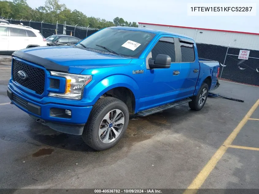 2019 Ford F-150 Xl VIN: 1FTEW1E51KFC52287 Lot: 40536782