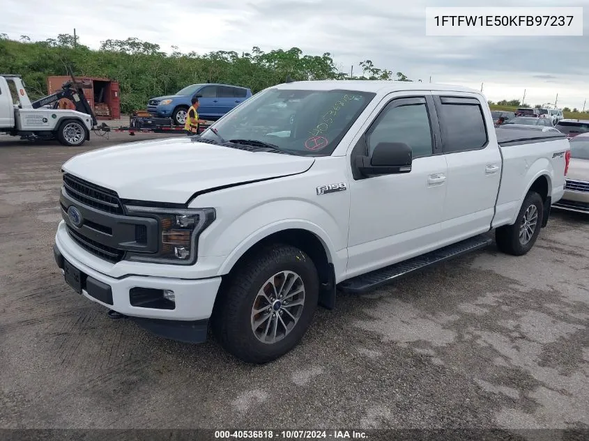 2019 Ford F-150 Xlt VIN: 1FTFW1E50KFB97237 Lot: 40536818