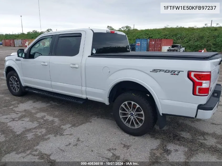 2019 Ford F-150 Xlt VIN: 1FTFW1E50KFB97237 Lot: 40536818