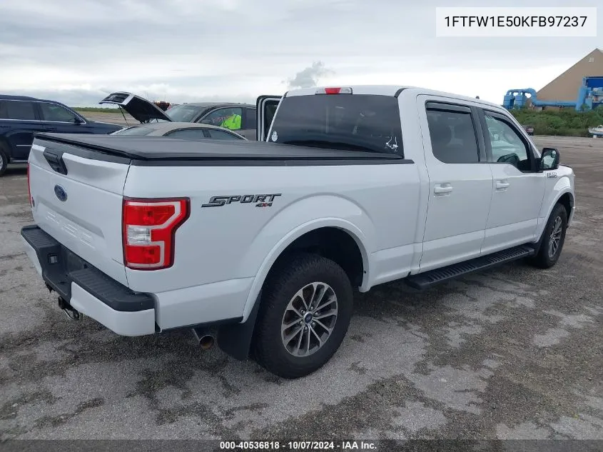 2019 Ford F-150 Xlt VIN: 1FTFW1E50KFB97237 Lot: 40536818