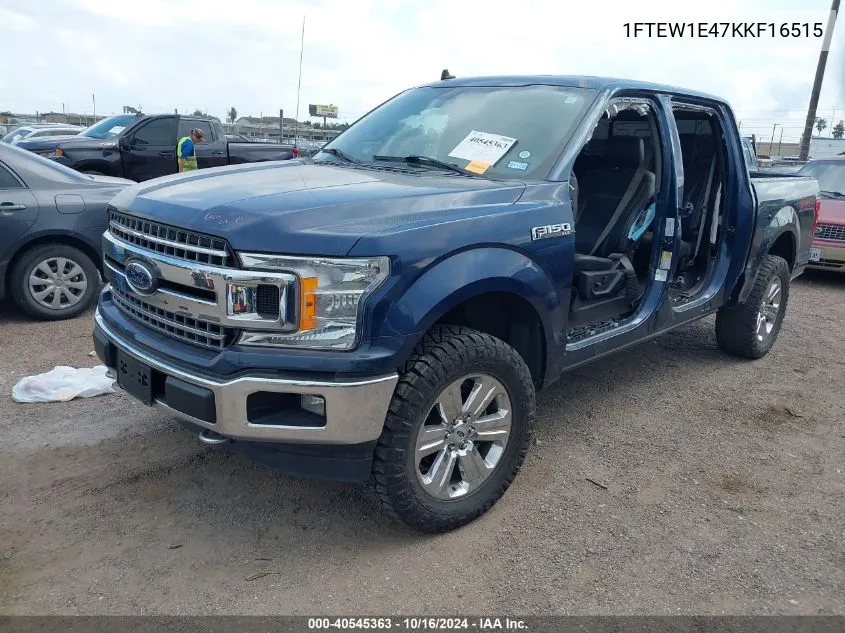 2019 Ford F-150 Xlt VIN: 1FTEW1E47KKF16515 Lot: 40545363