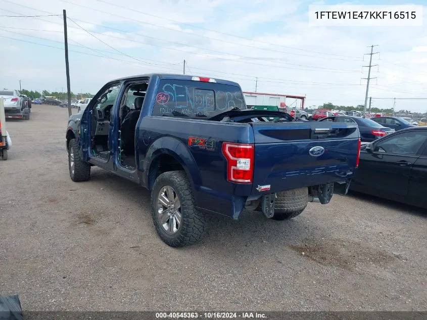 2019 Ford F-150 Xlt VIN: 1FTEW1E47KKF16515 Lot: 40545363