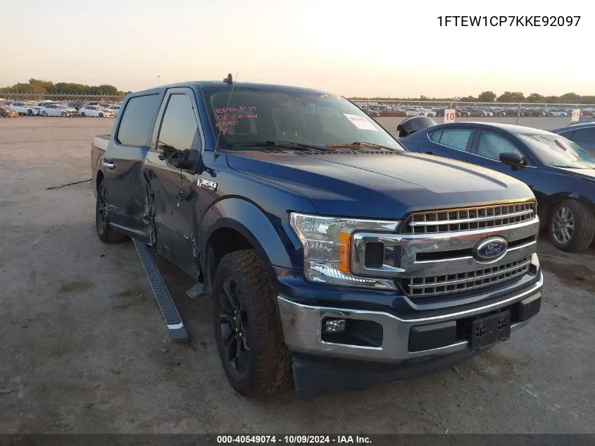 2019 Ford F-150 Xlt VIN: 1FTEW1CP7KKE92097 Lot: 40549074