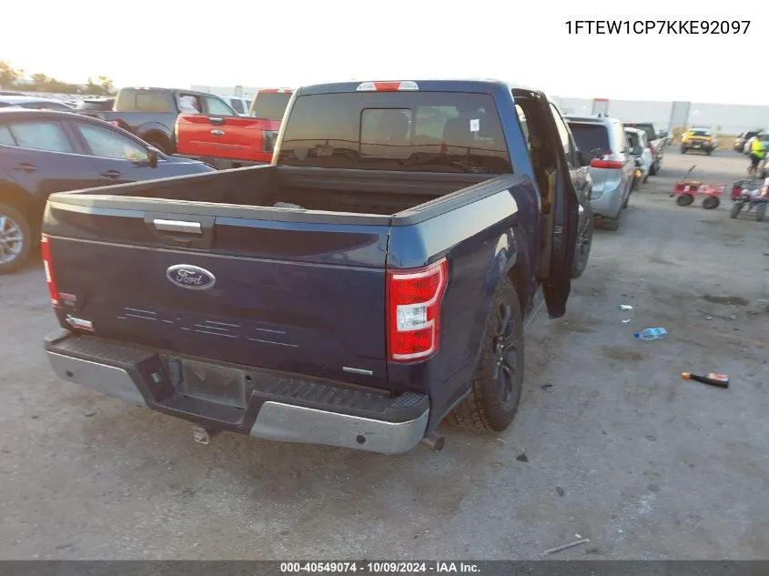 2019 Ford F-150 Xlt VIN: 1FTEW1CP7KKE92097 Lot: 40549074