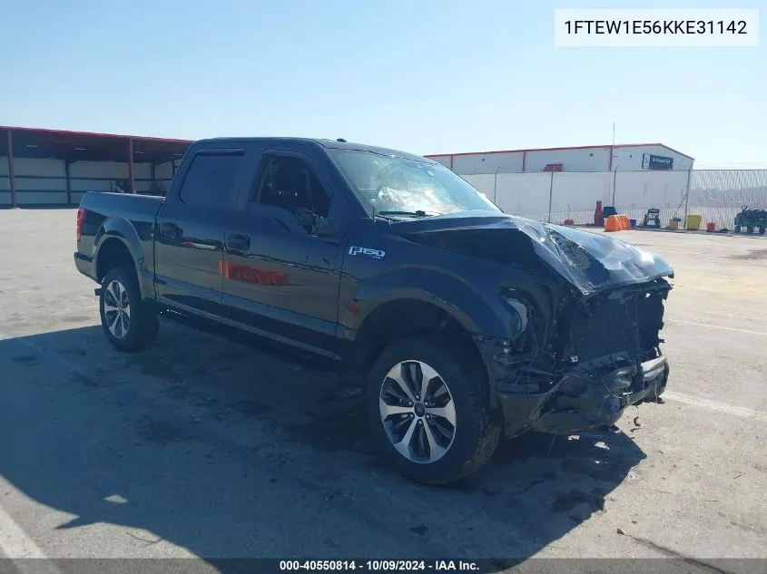 2019 Ford F150 Supercrew VIN: 1FTEW1E56KKE31142 Lot: 40550814