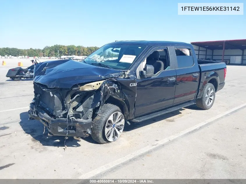 2019 Ford F150 Supercrew VIN: 1FTEW1E56KKE31142 Lot: 40550814