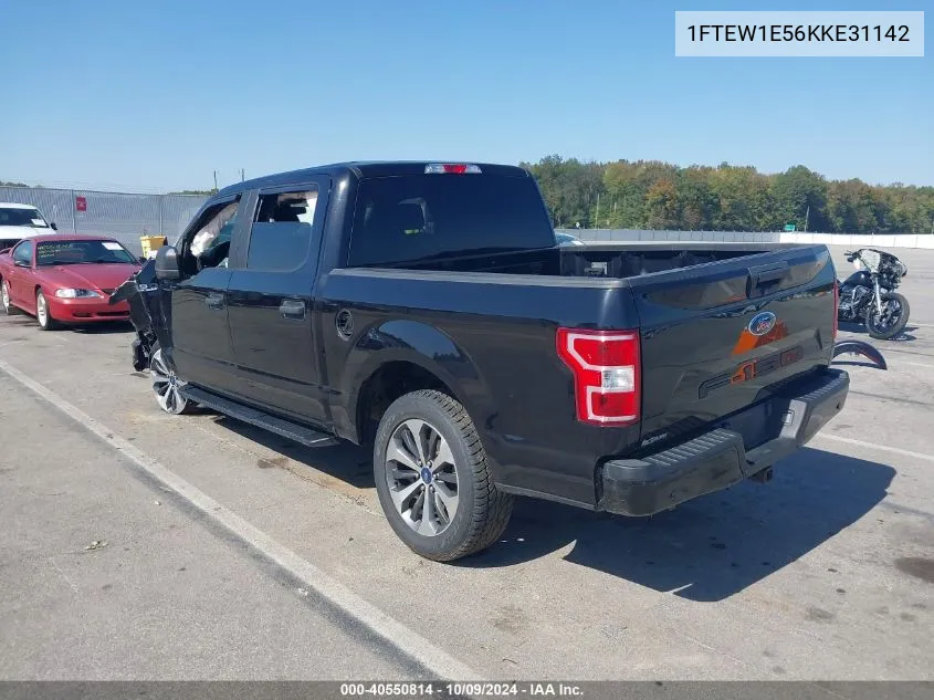 2019 Ford F150 Supercrew VIN: 1FTEW1E56KKE31142 Lot: 40550814