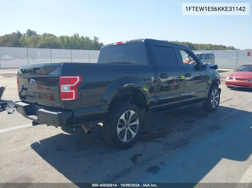 2019 Ford F150 Supercrew VIN: 1FTEW1E56KKE31142 Lot: 40550814