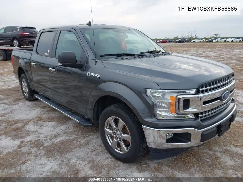 2019 Ford F-150 Xlt VIN: 1FTEW1CBXKFB58885 Lot: 40553331