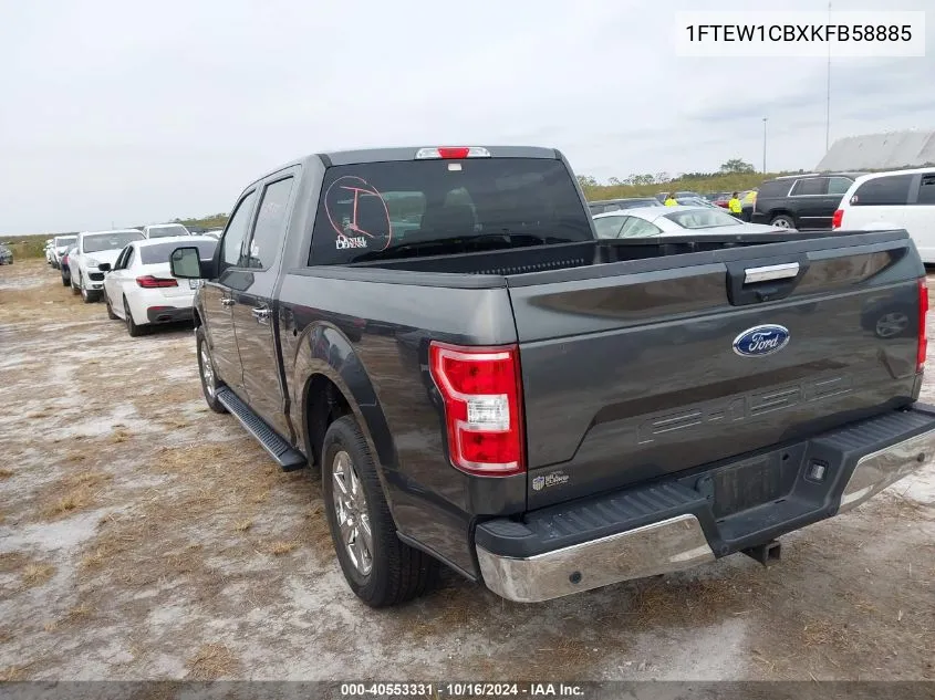 2019 Ford F-150 Xlt VIN: 1FTEW1CBXKFB58885 Lot: 40553331