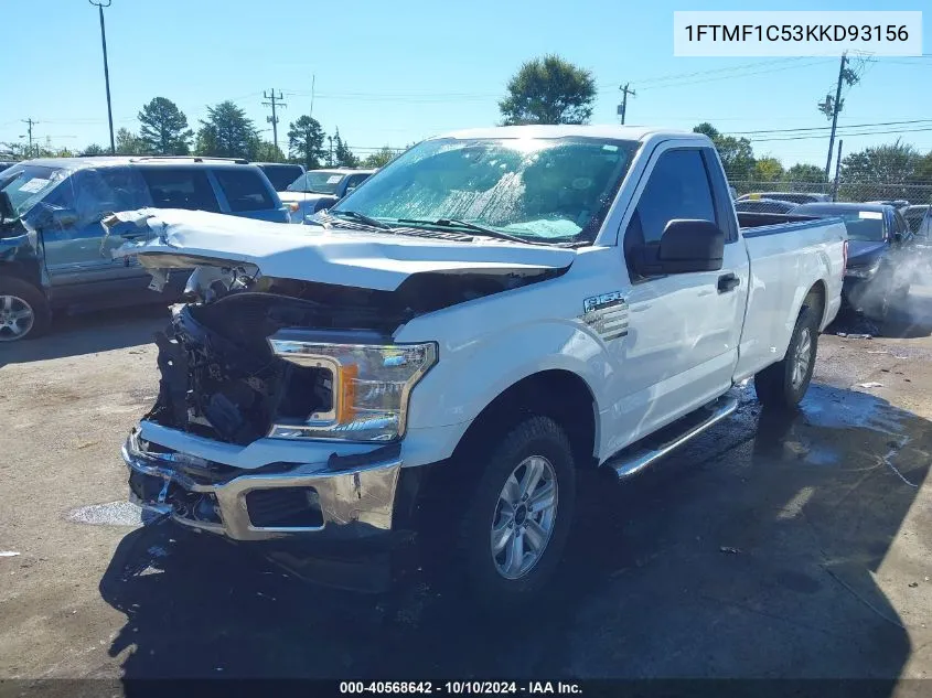 1FTMF1C53KKD93156 2019 Ford F-150 Xl