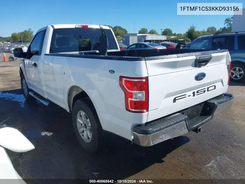 1FTMF1C53KKD93156 2019 Ford F-150 Xl