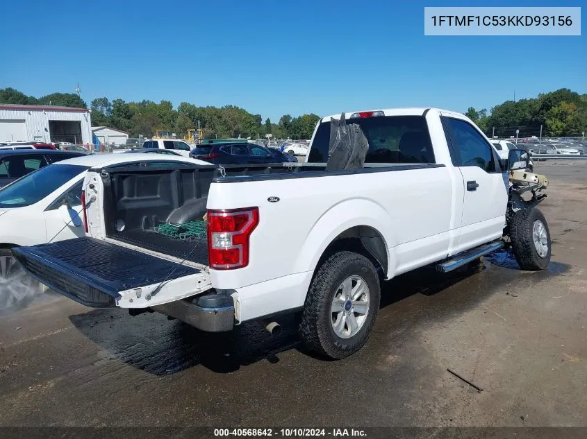 1FTMF1C53KKD93156 2019 Ford F-150 Xl