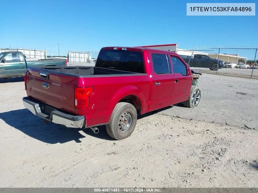 2019 Ford F-150 Xlt VIN: 1FTEW1C53KFA84896 Lot: 40571451