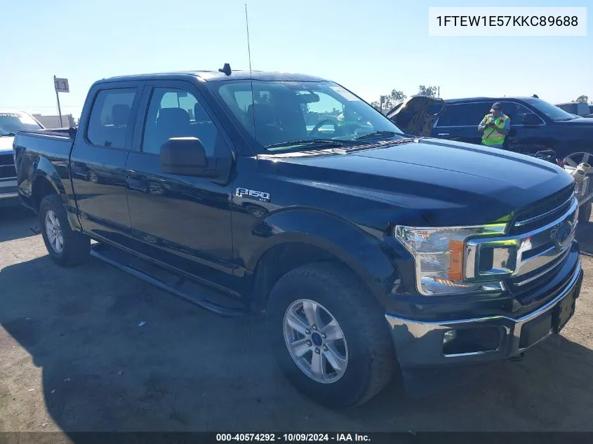 2019 Ford F-150 Xlt VIN: 1FTEW1E57KKC89688 Lot: 40574292