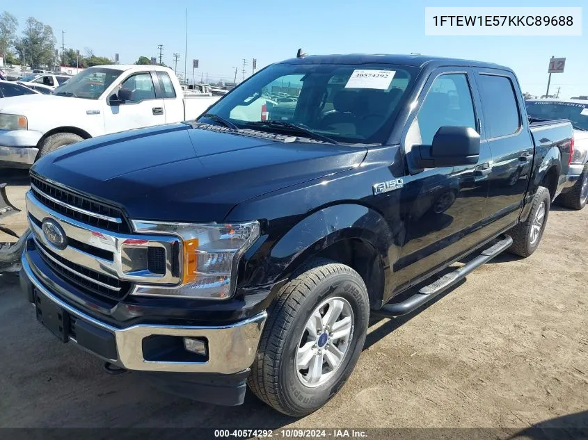 2019 Ford F-150 Xlt VIN: 1FTEW1E57KKC89688 Lot: 40574292