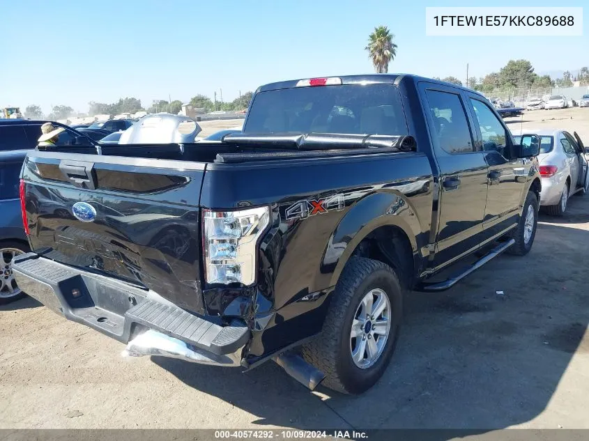 2019 Ford F-150 Xlt VIN: 1FTEW1E57KKC89688 Lot: 40574292