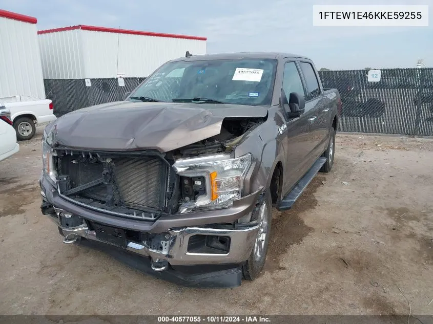 2019 Ford F150 Supercrew VIN: 1FTEW1E46KKE59255 Lot: 40577055