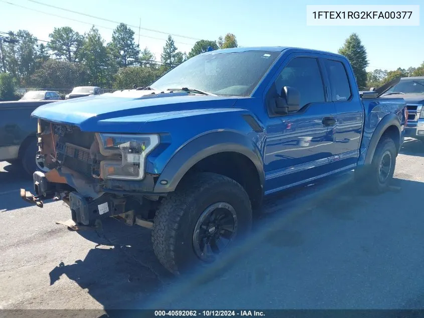 2019 Ford F-150 Raptor VIN: 1FTEX1RG2KFA00377 Lot: 40592062