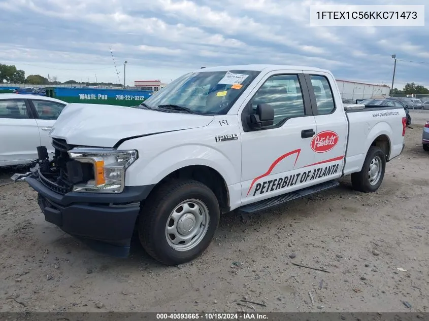 2019 Ford F-150 Xl VIN: 1FTEX1C56KKC71473 Lot: 40593665