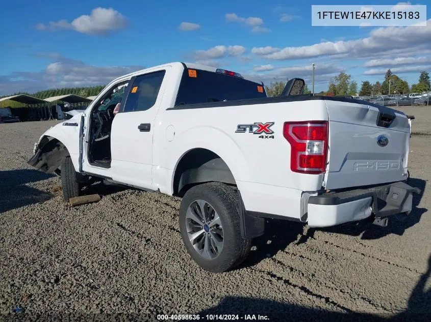 2019 Ford F-150 Xl VIN: 1FTEW1E47KKE15183 Lot: 40598636