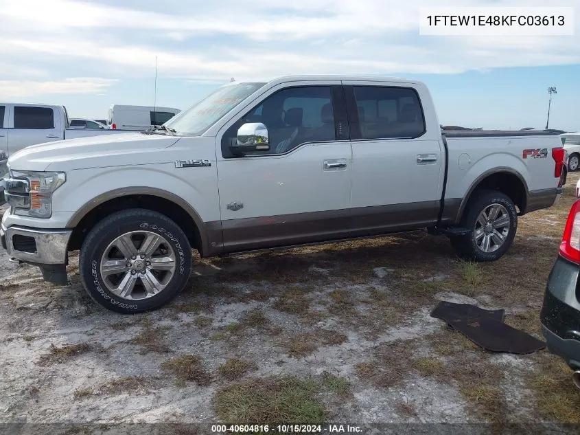 2019 Ford F-150 King Ranch VIN: 1FTEW1E48KFC03613 Lot: 40604816