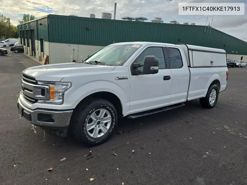 2019 Ford F-150 Xlt VIN: 1FTFX1C40KKE17913 Lot: 40613838