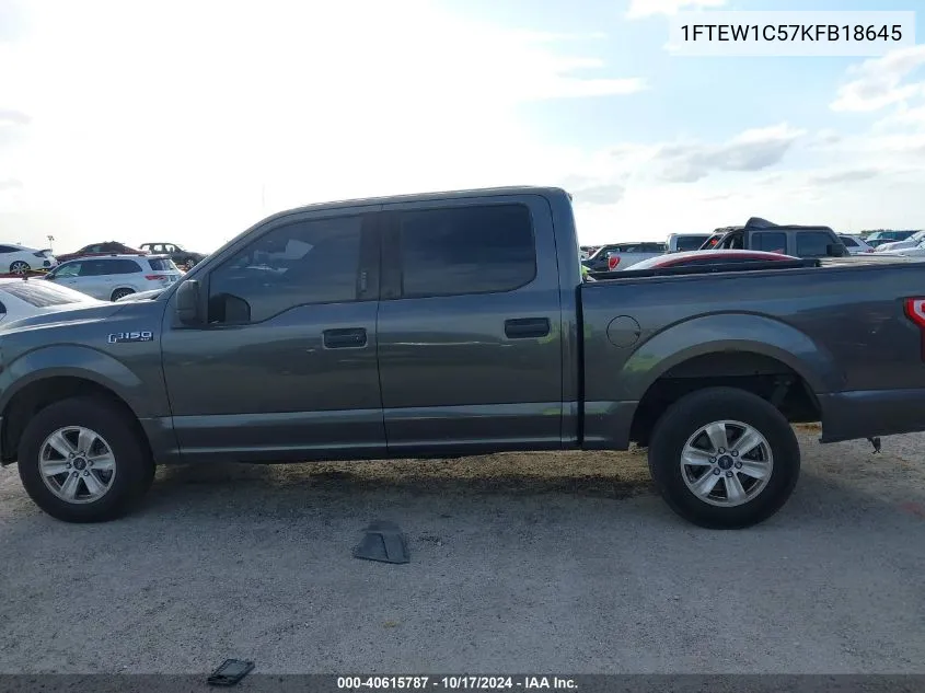 2019 Ford F-150 Xlt VIN: 1FTEW1C57KFB18645 Lot: 40615787