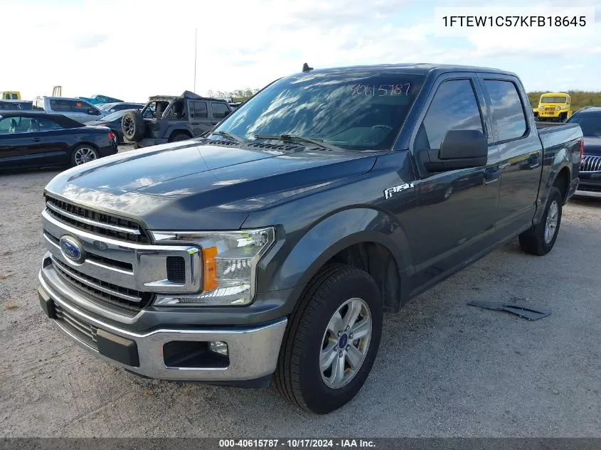 2019 Ford F-150 Xlt VIN: 1FTEW1C57KFB18645 Lot: 40615787