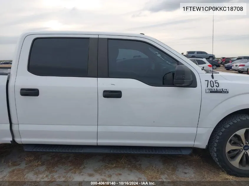 2019 Ford F-150 Xl VIN: 1FTEW1CP0KKC18708 Lot: 40618140