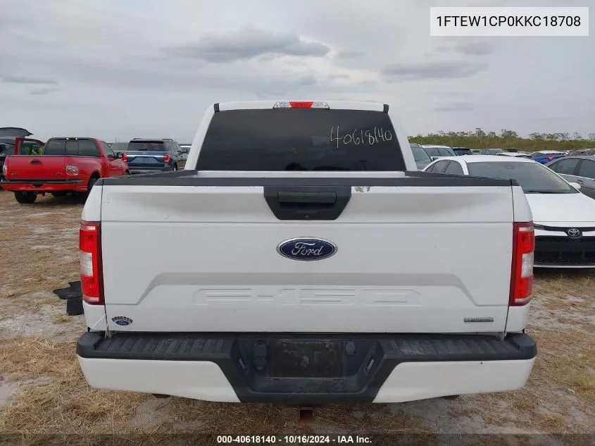 2019 Ford F-150 Xl VIN: 1FTEW1CP0KKC18708 Lot: 40618140