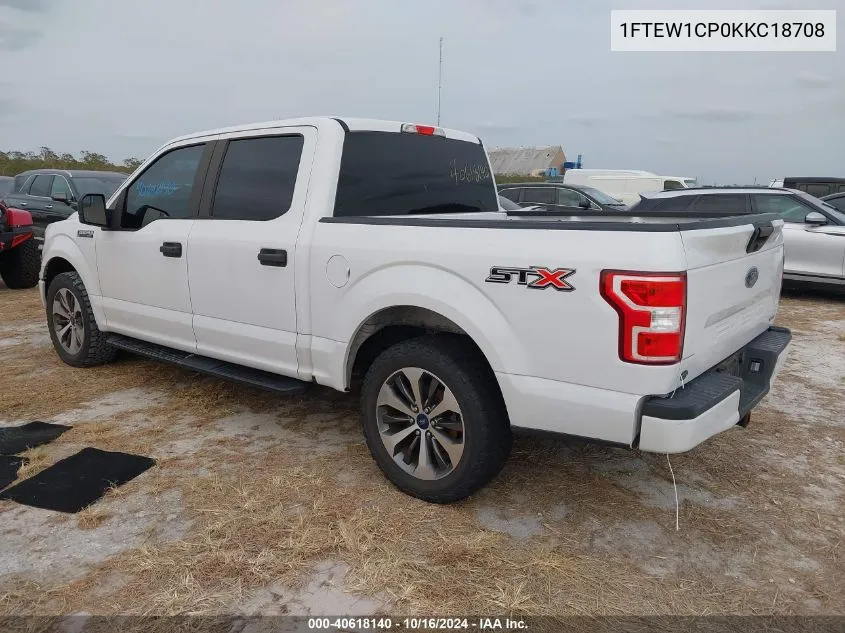 2019 Ford F-150 Xl VIN: 1FTEW1CP0KKC18708 Lot: 40618140