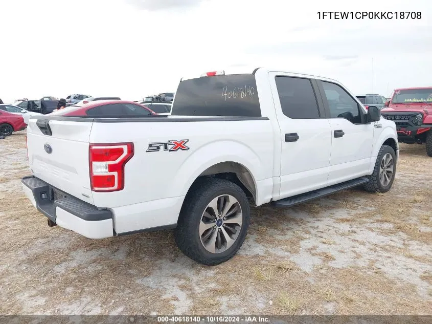 2019 Ford F-150 Xl VIN: 1FTEW1CP0KKC18708 Lot: 40618140