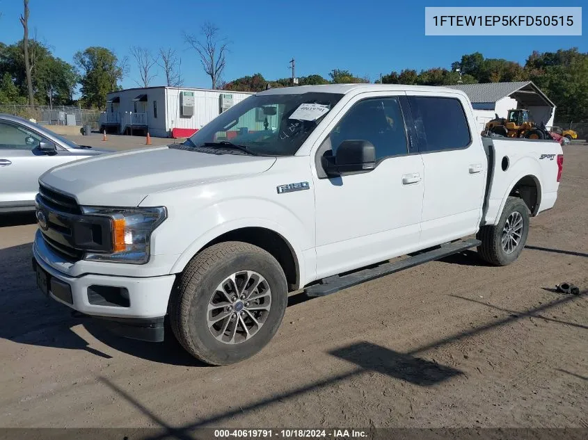 2019 Ford F-150 Xlt VIN: 1FTEW1EP5KFD50515 Lot: 40619791