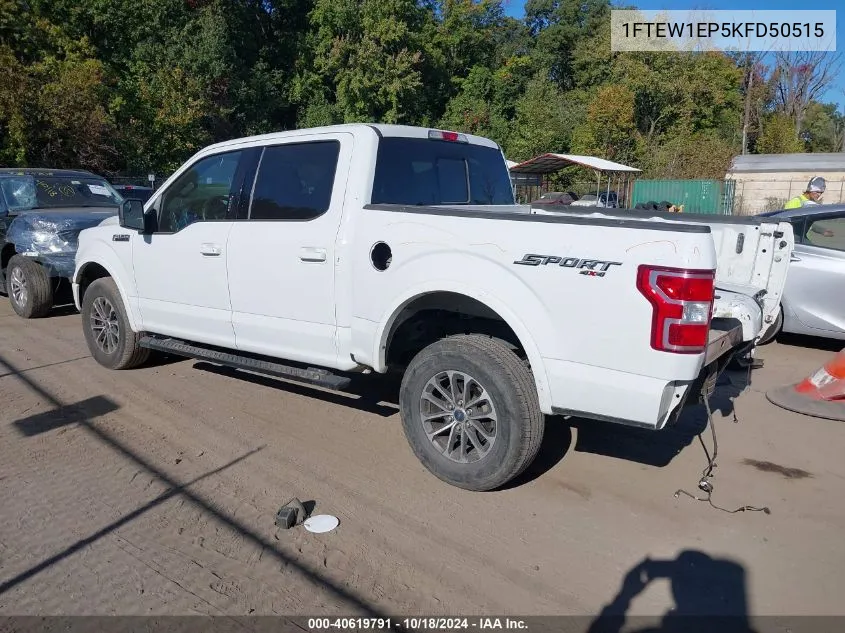 2019 Ford F-150 Xlt VIN: 1FTEW1EP5KFD50515 Lot: 40619791