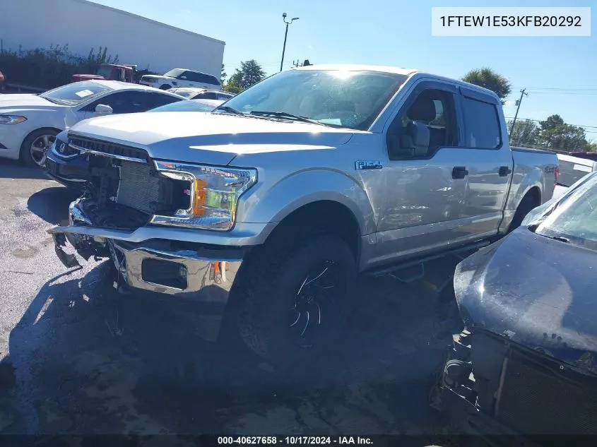 2019 Ford F-150 Xlt VIN: 1FTEW1E53KFB20292 Lot: 40627658