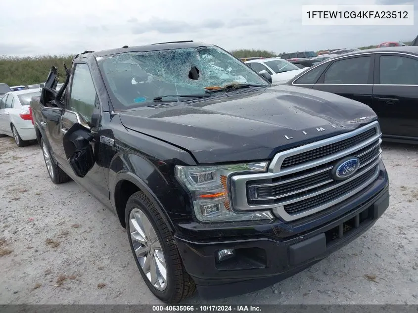 2019 Ford F-150 Limited VIN: 1FTEW1CG4KFA23512 Lot: 40635066