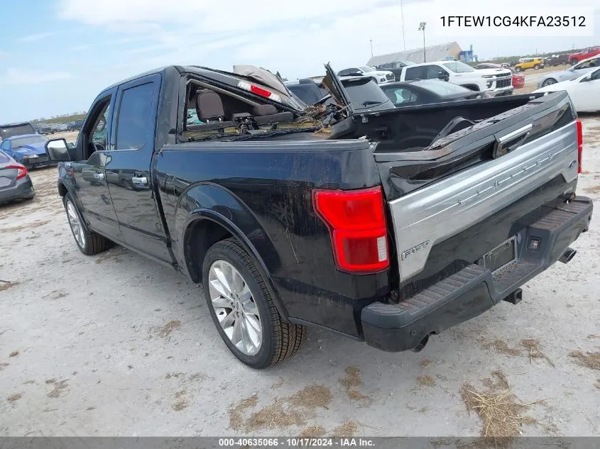 2019 Ford F-150 Limited VIN: 1FTEW1CG4KFA23512 Lot: 40635066